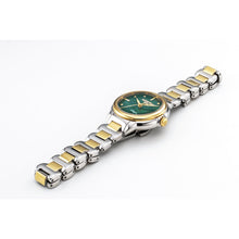 Load image into Gallery viewer, roamer allegra ladies two tone green dial mop bracelet watch
