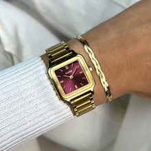 Load image into Gallery viewer, Cluse - &quot;Gracieuse Petite&quot; Dark Cherry Dial Watch
