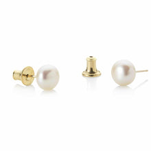 Load image into Gallery viewer, Jersey Pearl - 9kt Yellow Gold Pearl Stud Earrings

