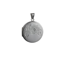 Load image into Gallery viewer, Silver Handmade Engraved Round Locket

