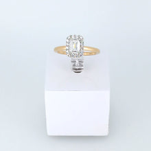 Load image into Gallery viewer, 18ct Yellow Gold Lab Diamond Emerald Cut Engagement Ring
