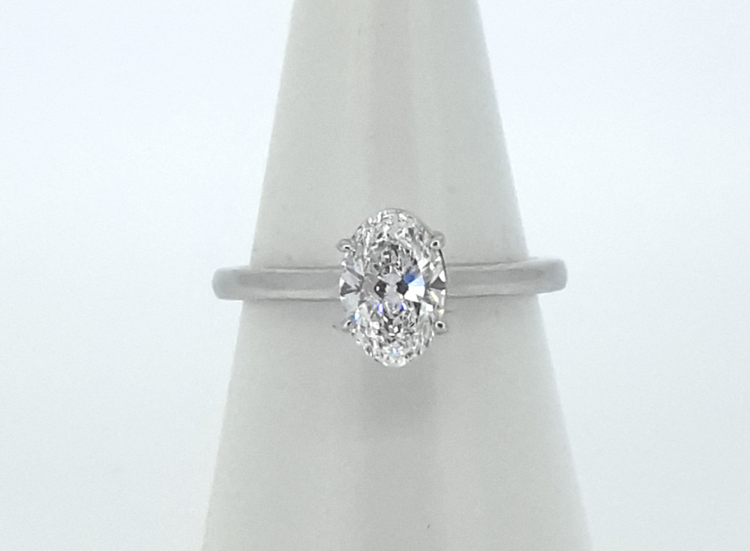 18kt White Gold -  Lab Diamond Engagement Ring