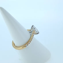 Load image into Gallery viewer, 18ct Yellow Gold Emerald Cut Lad Diamond Engagement Ring

