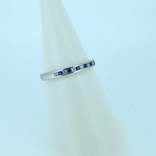 Load image into Gallery viewer, 9ct White Gold 15 Stone Sapphire &amp; Diamond Ring
