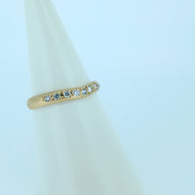Load image into Gallery viewer, 9ct Yellow Gold 9 Stone Curved Diamond Eternity Ring
