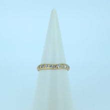 Load image into Gallery viewer, 9ct Yellow Gold 9 Stone Curved Diamond Eternity Ring
