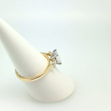 Load image into Gallery viewer, 9ct Yellow Gold 3 Stone Emerald Cut Diamond Engagement Ring
