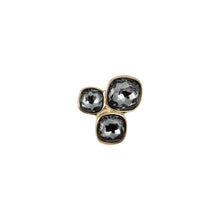 Load image into Gallery viewer, uno de 50 ladies gold-plated metal alloy ring with 3 grey crystals

