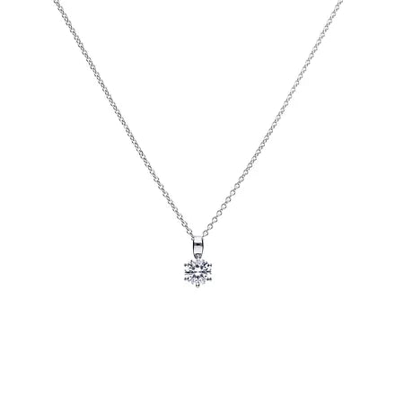 Diamond Fire - Claw Set 1ct Zirconia Solitaire Necklace