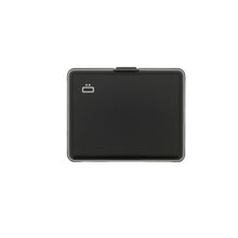 Load image into Gallery viewer, ogon big stockholm black aluminium wallet  bank note size
