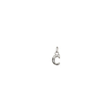 Load image into Gallery viewer, uno de 50 hang me letter c 1.5mm silver plated metal alloy charm
