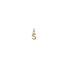 Load image into Gallery viewer, uno de 50 hang me  letter s 1.5mm gold plated metal alloy charm
