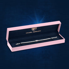 Load image into Gallery viewer, chiara ferragni diamond heart tennis bracelet 175cm 1 fairy tale heart stone
