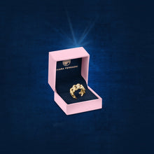 Load image into Gallery viewer, chiara ferragni first love pink diamond rose heart stone &amp; white baguettes ring size open l1/2

