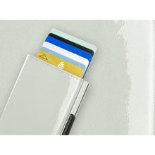 Load image into Gallery viewer, ogon cascade wallet light grey glossy leather 6 cards + cash
