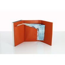 Load image into Gallery viewer, ogon cascade wallet orange leather 6 cards + cash
