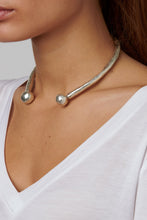 Load image into Gallery viewer, uno de 50 zen 11mm necklace in metal clad with silver
