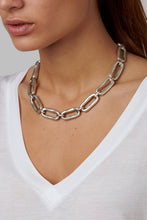 Load image into Gallery viewer, uno de 50 chained 12mm necklace in metal clad with silver
