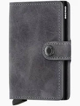 Load image into Gallery viewer, Miniwallet Vintage Grey- Black
