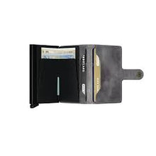 Load image into Gallery viewer, Miniwallet Vintage Grey- Black
