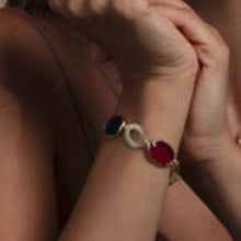 Load image into Gallery viewer, aquaforte caramelle vintage bracelet with multicolor glass pastes
