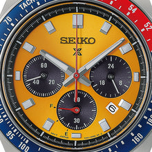 Load image into Gallery viewer, seiko prospex speedtimer racing solar chronograph in yellow
