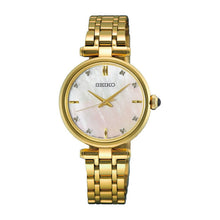 Load image into Gallery viewer, seiko ladies diamond 29mm gold plated bracelelt watch
