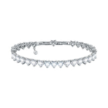 Load image into Gallery viewer, now j19auv49 chiara ferragni diamond heart tennis bracelet 175cm white heart stones
