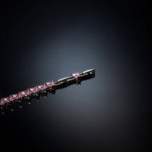 Load image into Gallery viewer, chiara ferragni pink infinity love diamond rose heart stones tennis bracelet
