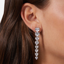 Load image into Gallery viewer, chiara ferragni crystal infinity love heart single long drop earring 400mm
