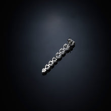 Load image into Gallery viewer, chiara ferragni crystal infinity love heart single long drop earring 400mm
