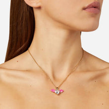 Load image into Gallery viewer, chiara ferragni cupido pendant pink enamel +ipg+wh cz 37+4cm
