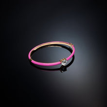 Load image into Gallery viewer, chiara ferragni love parade pink enamel bangle

