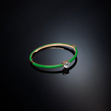 Load image into Gallery viewer, chiara ferragni love parade green enamel bangle
