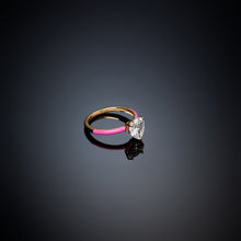 Load image into Gallery viewer, chiara ferragni love parade pink enamel  ring size n
