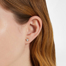 Load image into Gallery viewer, chiara ferragni classic gold plated crystal stud earring 4x4mm
