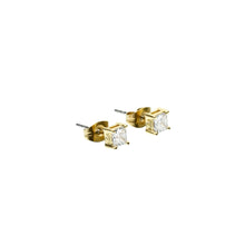 Load image into Gallery viewer, chiara ferragni classic gold plated crystal stud earring 4x4mm
