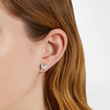 Load image into Gallery viewer, chiara ferragni classic silver plated crystal stud earring 6x6mm
