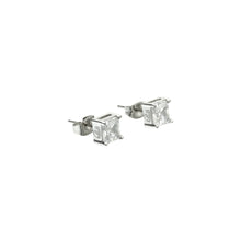 Load image into Gallery viewer, chiara ferragni classic silver plated crystal stud earring 6x6mm
