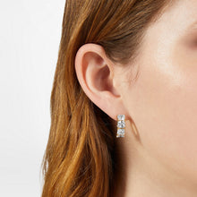 Load image into Gallery viewer, chiara ferragni classic gold plated crystal hoop earring 16mm
