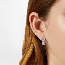 Load image into Gallery viewer, chiara ferragni classic silver plated crystal hoop earring 12.8mm
