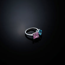Load image into Gallery viewer, chiara ferragni princess rainbow ring 2 stone 14mm

