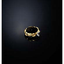 Load image into Gallery viewer, chaira ferragni cuoricino ring with 7mm wh cz+ipg s10
