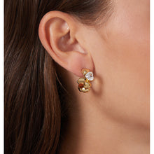 Load image into Gallery viewer, chaira ferragni cuoricino earring with 7mm white cz+ipg 20mm
