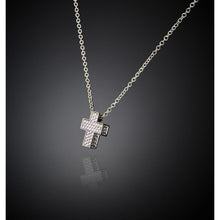 Load image into Gallery viewer, chiara ferragni croci pendant cross wh cz+rh plated 38+7cm
