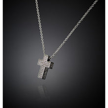 Load image into Gallery viewer, chiara ferragni croci pendant cross+wh cz+silver ,plated 42+8cm
