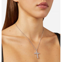 Load image into Gallery viewer, chiara ferragni croci pendant cross wh cz+rh plated 42+8cm
