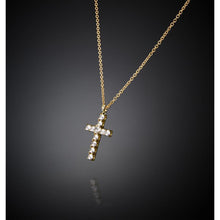 Load image into Gallery viewer, chiara ferragni croci pendant cross+wh cz+yg plated 42+8cm
