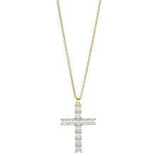 Load image into Gallery viewer, chiara ferragni croci cross gold plated pendant 48.5 x 31mm

