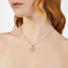 Load image into Gallery viewer, chiara ferragni croci cross gold plated pendant 20 x 15mm
